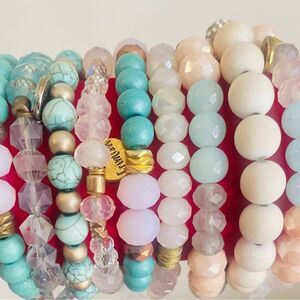 NEW Lot of 9 Erimish Beaded Stack Bracelets